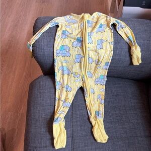 Little Sleepies Yellow Elephant 3-6m Bamboo Pajamas
